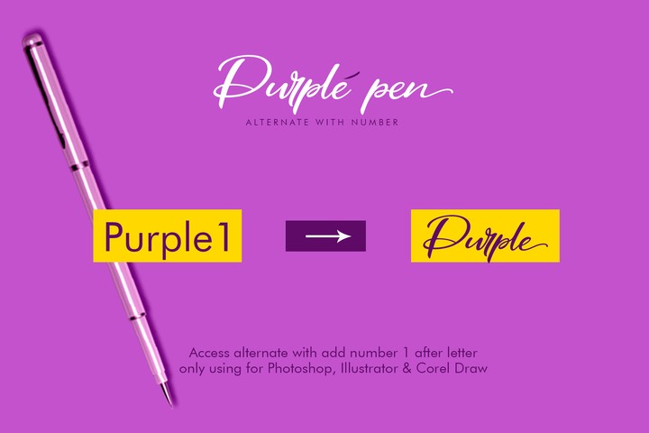 Beispiel einer Purple Pen-Schriftart #5